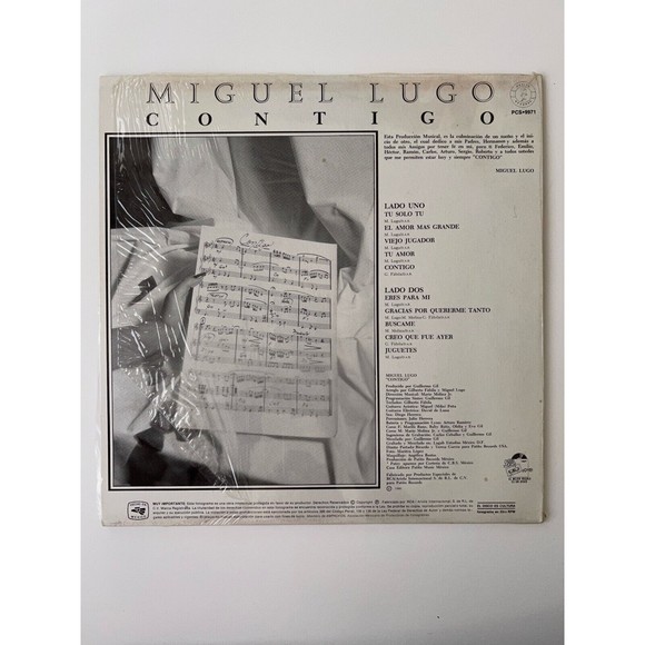 Miguel Lugo Contigo 1986 LP PCS 9971 Shrink Autographed EX - Picture 2 of 7